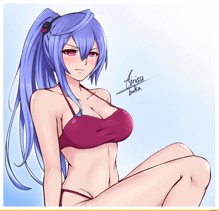 Iris Low in a swimsuit