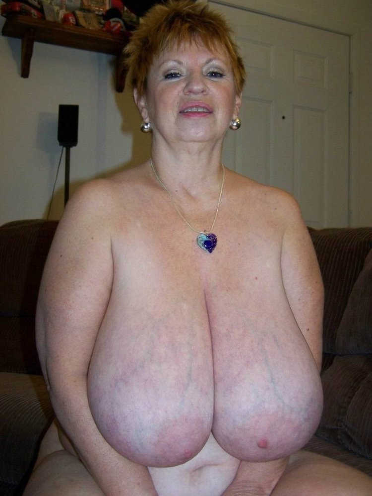 Big grandmother's breast