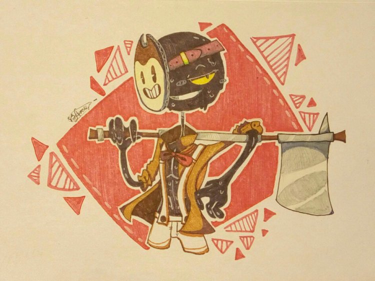 Bendy Poster Fireman Hell in Russian