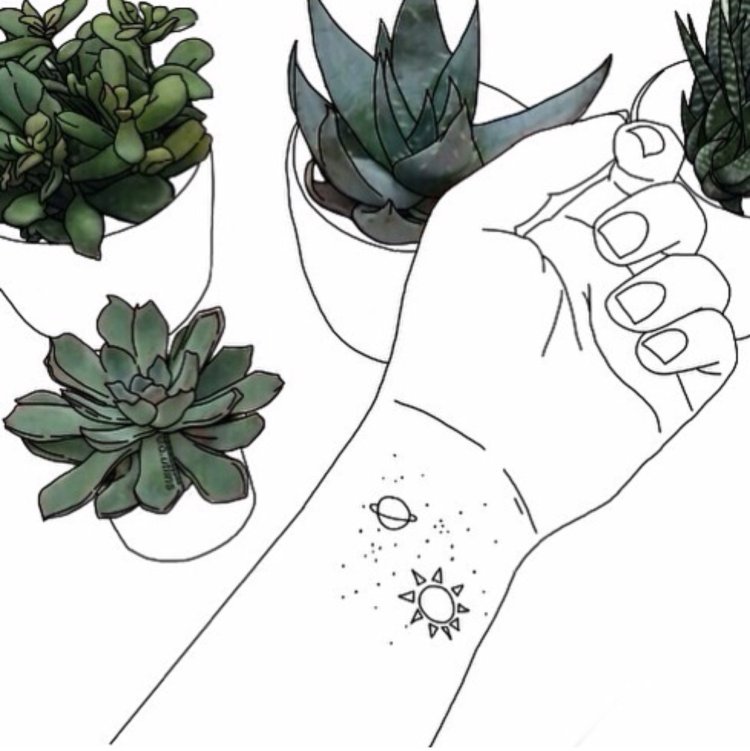 Aesthetic grass drawing