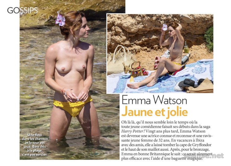 Emma Watson Naked on the beach