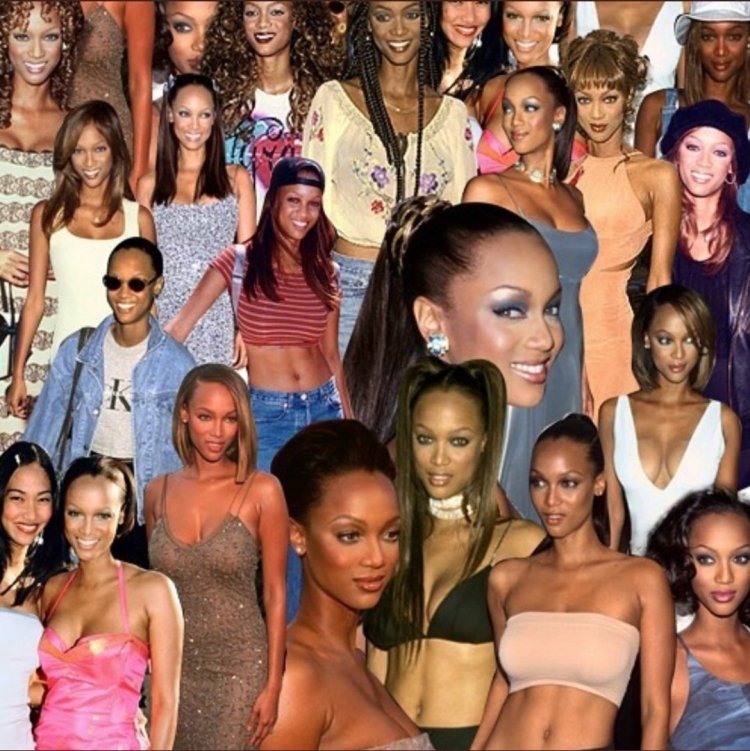 Tyra Banks in the corset