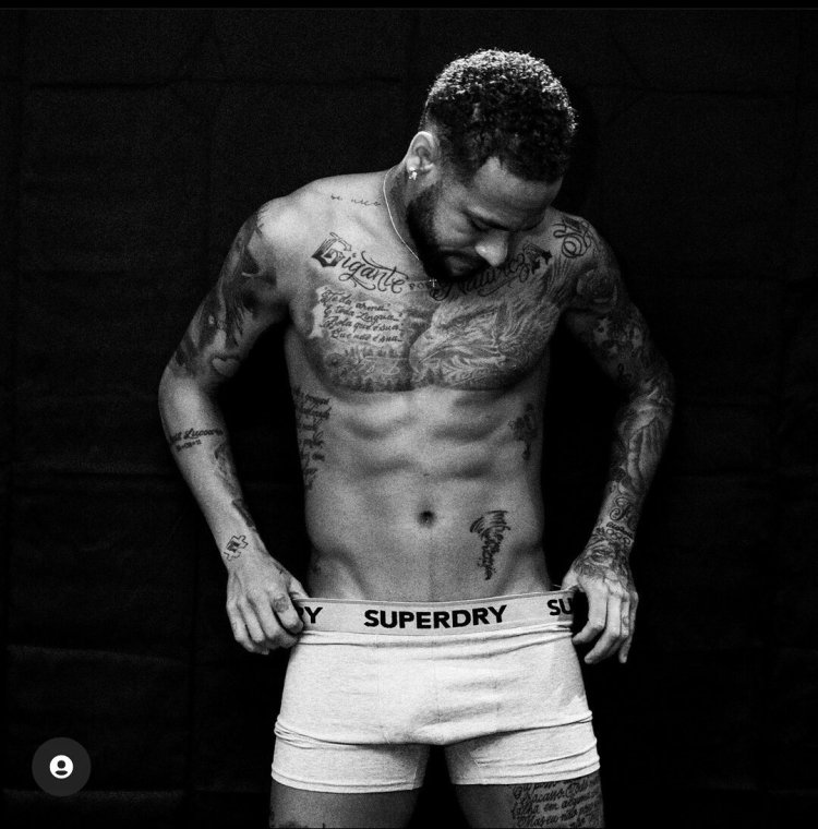 Neymar is a football player. Naked